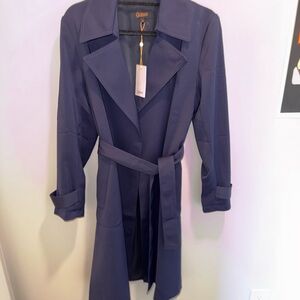 Quince Elegant Blue Trench Coat